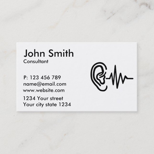 Ear frequency business card (Front)