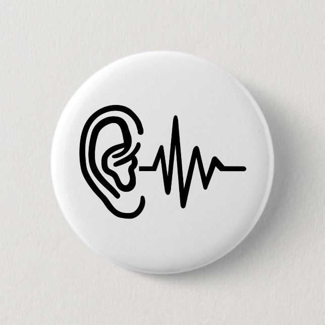 Ear frequency pinback button (Front)