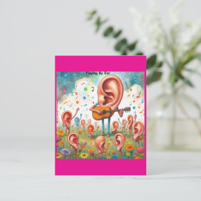 Ear Guitar Recital: Playing By Ear Postcard (Standing Front)