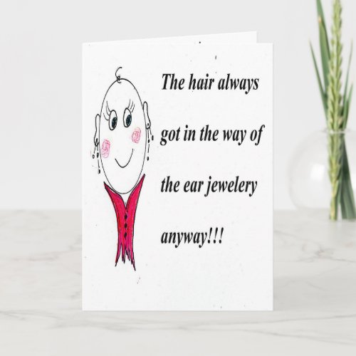 EAR JEWLERY FOR CHEMO CHALLANGED CARD