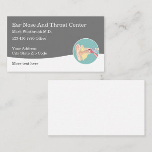 Ear Nose And Throat Doctor Business Card