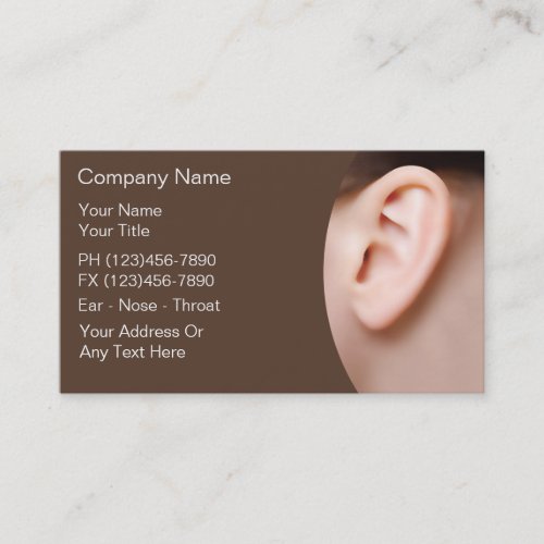 Ear Nose Throat Doctor Business Cards