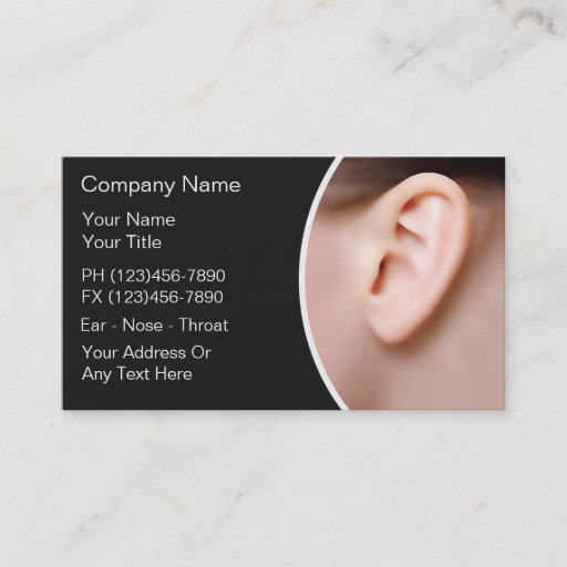 Customizable Ear Nose Throat Doctor Business Cards