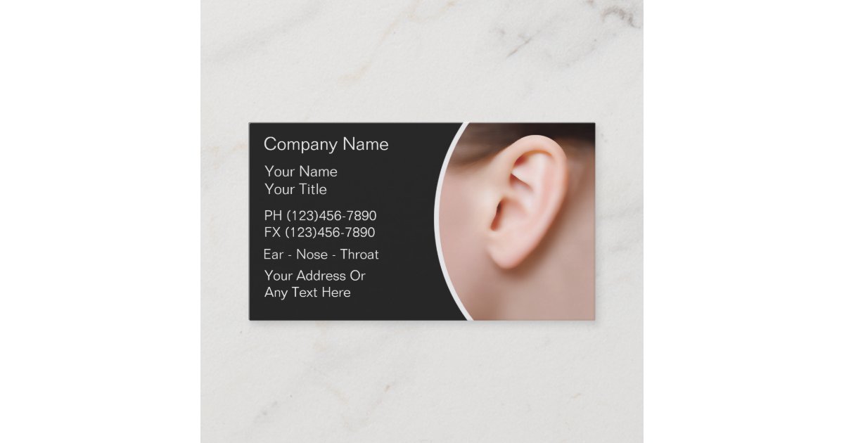 Ear Nose Throat Doctor Business Cards | Zazzle.com