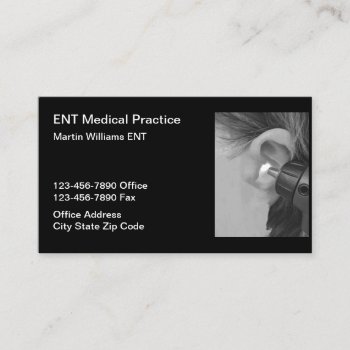 Ear Nose Throat Ent Doctor Businesscards Business Card by Luckyturtle at Zazzle