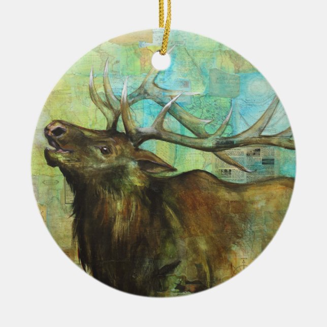 "Earl the Elk" Ornament (Front)