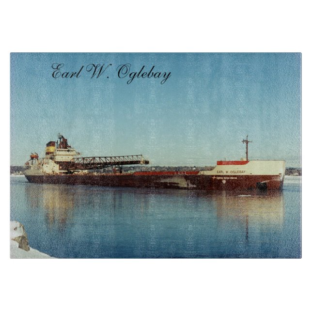 Earl W. Oglebay cutting board (Front)