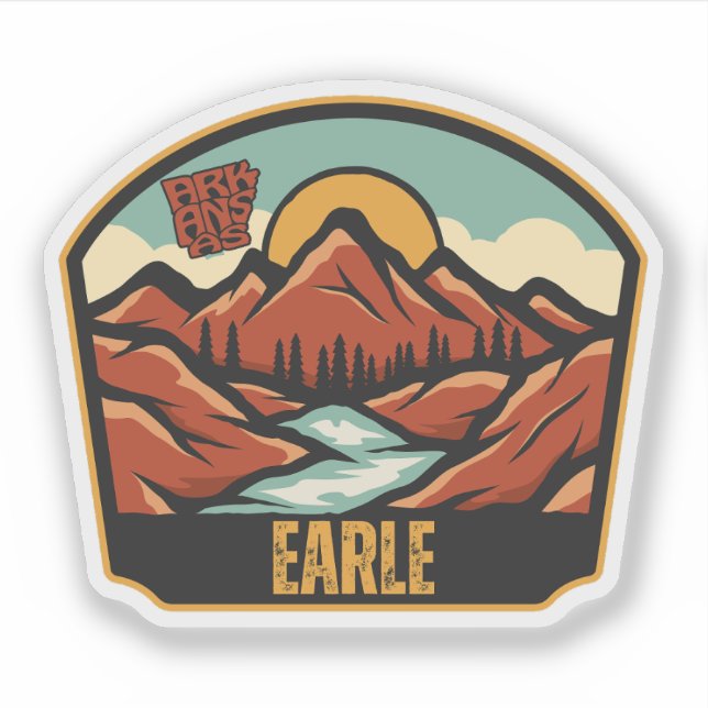 Earle, Arkansas  Sticker (Front)