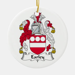 Earley Family Crest Ceramic Ornament