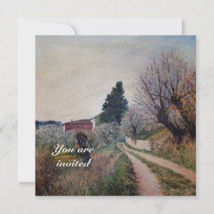 EARLIEST SPRING IN TUSCANY gold Invitation