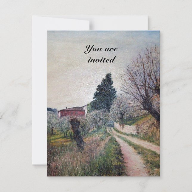 EARLIEST SPRING IN TUSCANY INVITATION (Front)