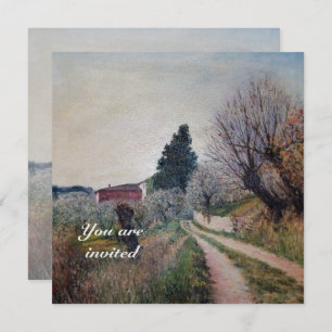 EARLIEST SPRING IN TUSCANY LANDSCAPE INVITATION