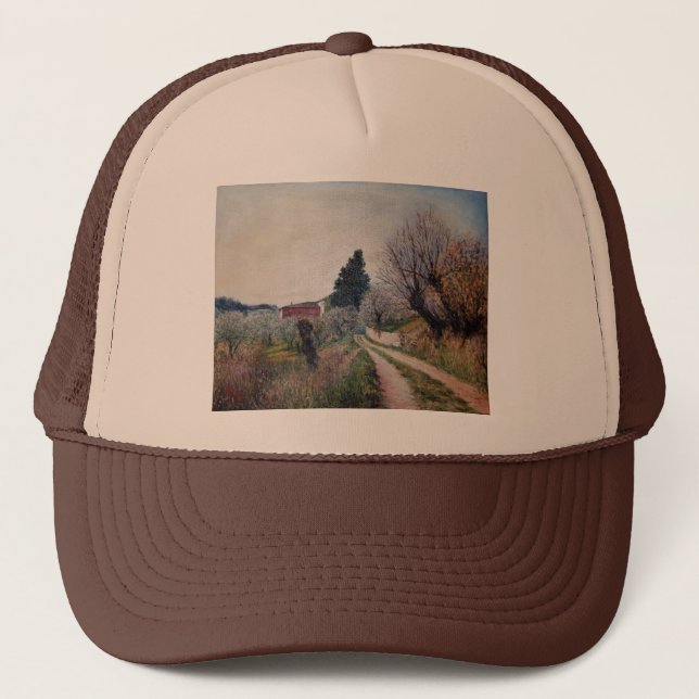 EARLIEST SPRING IN TUSCANY TRUCKER HAT (Front)