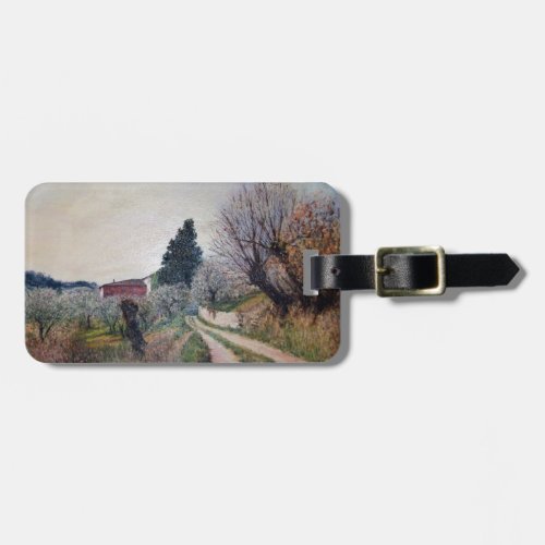 EARLIEST SPRING IN VERNALESE  Tuscany L Parchment Luggage Tag