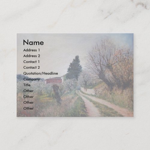 EARLIEST SPRING IN VERNALESE  Tuscany Landscape Business Card