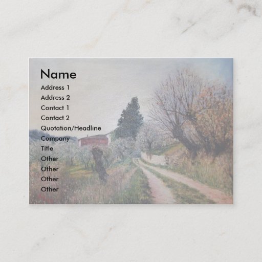 Customizable EARLIEST SPRING IN VERNALESE / Tuscany Landscape Business Card