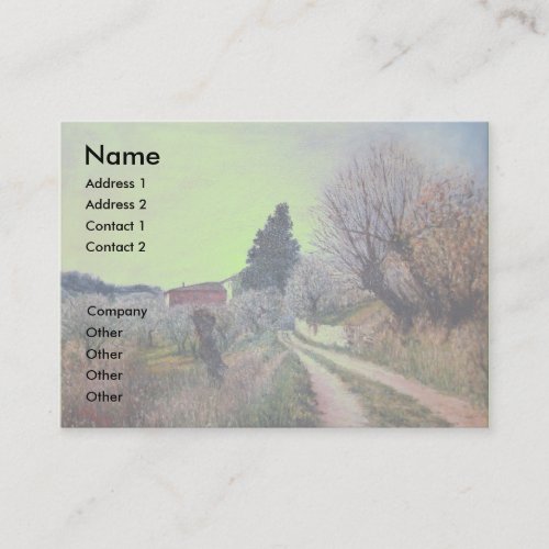 EARLIEST SPRING IN VERNALESE  Tuscany Landscape Business Card