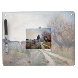EARLIEST SPRING IN VERNALESE / Tuscany Landscape Dry Erase Board With Keychain Holder