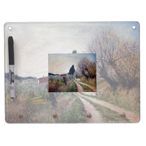 EARLIEST SPRING IN VERNALESE  Tuscany Landscape Dry Erase Board With Keychain Holder