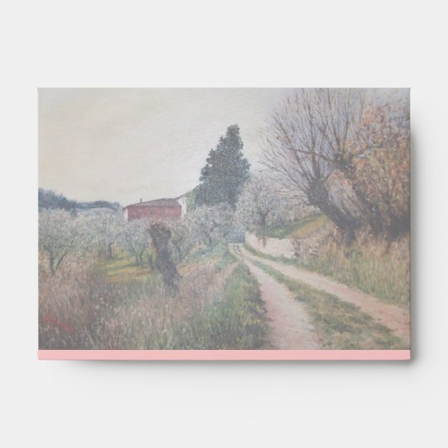 EARLIEST SPRING IN VERNALESE / Tuscany Landscape Envelope (Front)