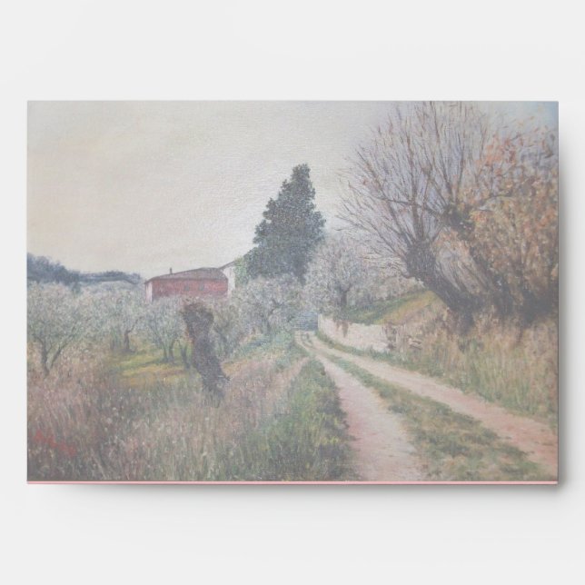 EARLIEST SPRING IN VERNALESE / Tuscany Landscape Envelope (Front)