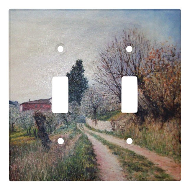 EARLIEST SPRING IN VERNALESE / Tuscany Landscape Light Switch Cover (Front)