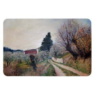 EARLIEST SPRING IN VERNALESE / Tuscany Landscape Magnet
