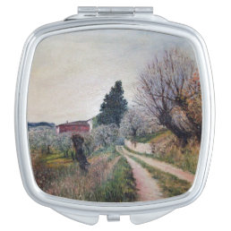 EARLIEST SPRING IN VERNALESE / Tuscany Landscape Makeup Mirror