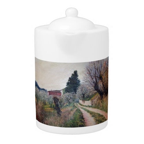 EARLIEST SPRING IN VERNALESE  Tuscany Landscape Teapot