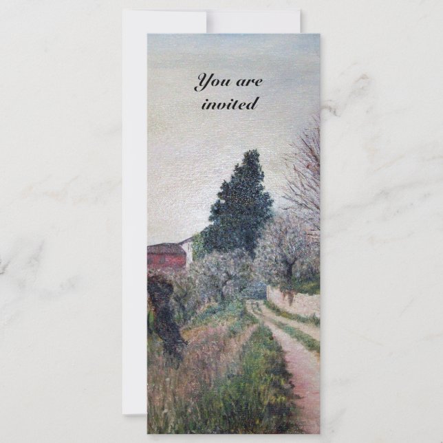 EARLIEST SPRING TUSCANY LANDSCAPE Party Programme Invitation (Front)