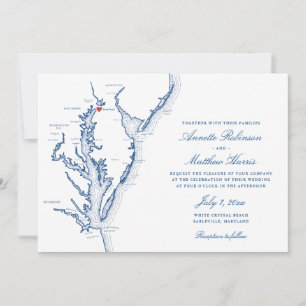 Earlville Maryland Map Elegant Wedding Invitation