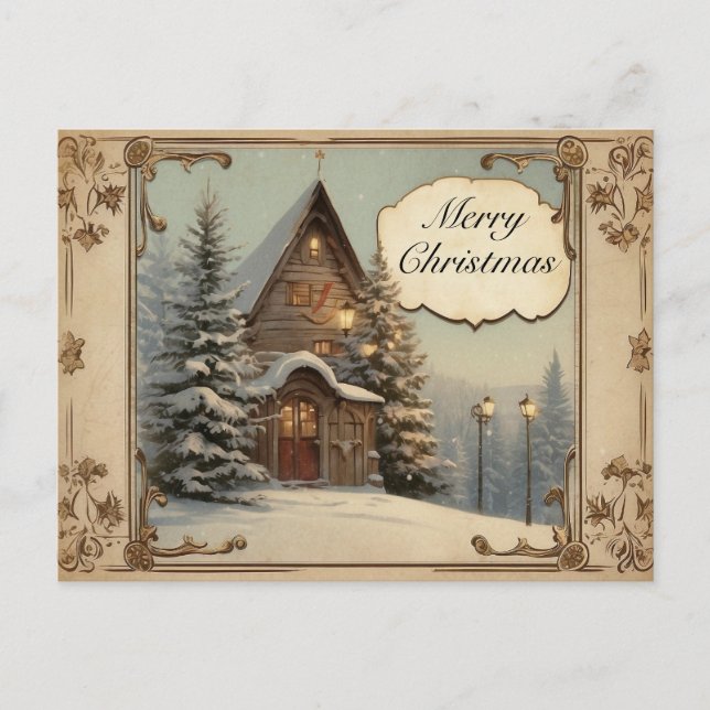 Early 1900s Antique Christmas Holiday Motifs  Postcard (Front)