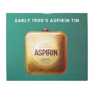 Early 1900's Aspirin Tin Metal Print