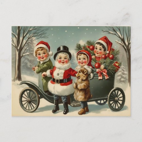Early 1900s Cute Vintage Festive Christmas  Holiday Postcard
