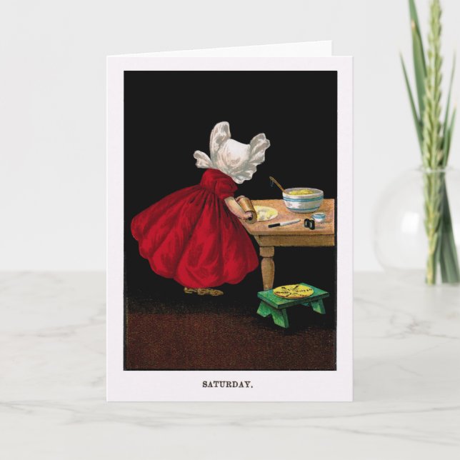 Early 1900s Saturday Sunbonnet Sue Card (Front)