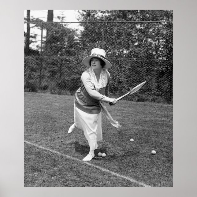 Early 1900s Tennis Fashion Poster (Front)