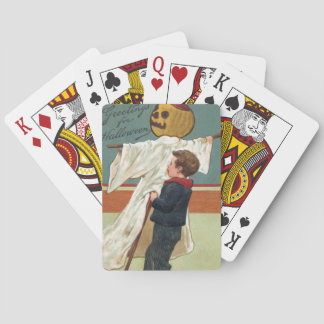 Early 1900s Vintage Halloween Greetings Poker Cards