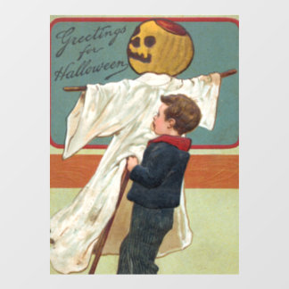 Early 1900s Vintage Halloween Greetings Window Cling