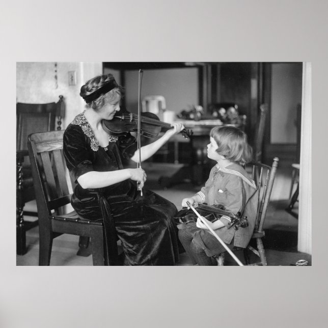 Early 1900s Violin Lesson Poster (Front)