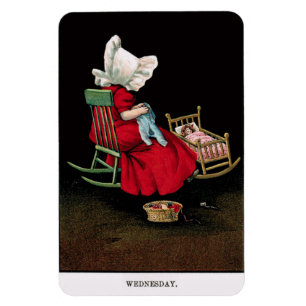 Early 1900's Wednesday Sunbonnet Sue Magnet