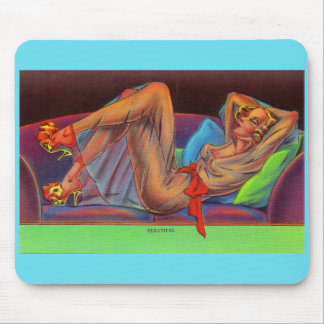 early 1940s Beautiful pin-up girl Mouse Pad