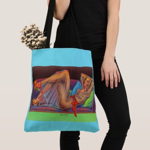 early 1940s Beautiful pin_up girl print Tote Bag