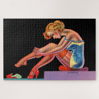 early 1940s Delightful pin-up girl Jigsaw Puzzle