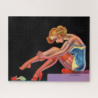 early 1940s Delightful pin-up girl Jigsaw Puzzle