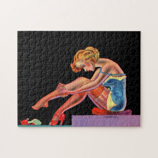 early 1940s Delightful pin-up girl Jigsaw Puzzle