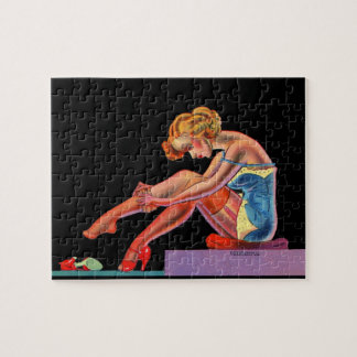 early 1940s Delightful pin-up girl Jigsaw Puzzle