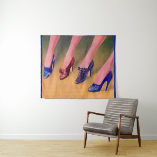 early 1940s ladies Red Cross shoes print Tapestry