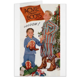 early 1950s cowboy boots for Christmas Cards