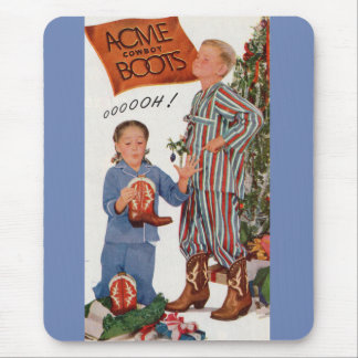 early 1950s cowboy boots for Christmas Mouse Pad