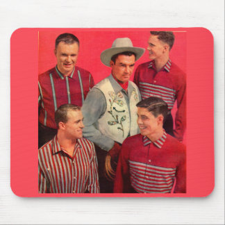 early 1950s cowboy Paw and his boys Mouse Pad